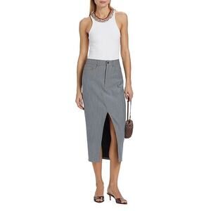 Cinq a Sept NWT Tana Denim Long Length Skirt Blue Gray Size 0